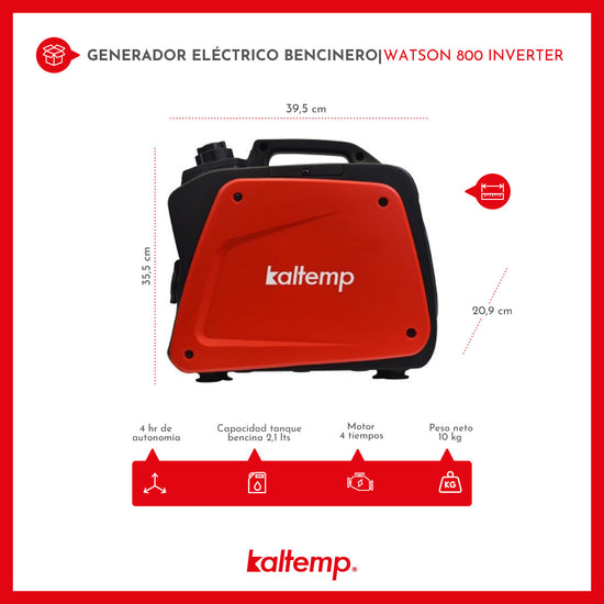 Generador Eléctrico Bencinero Kaltemp Watson 800W Inverter | Reacondicionado