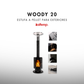 Estufa Calefactor a Pellet Kaltemp Woody 20 | 20m2 Terraza