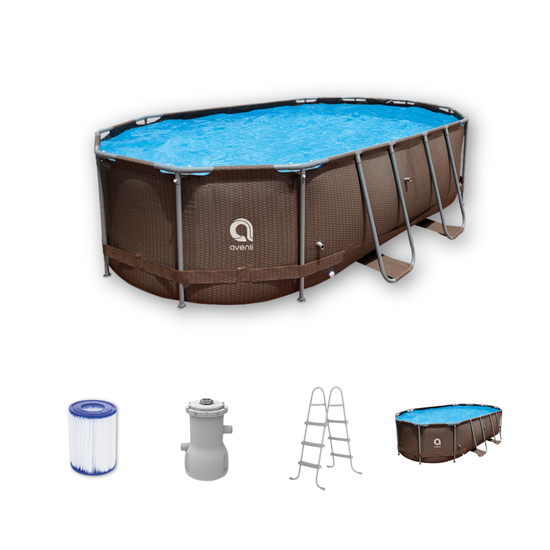 Piscina Estructural Ovalada Avenli 4.27x2.75x1 m  11m3